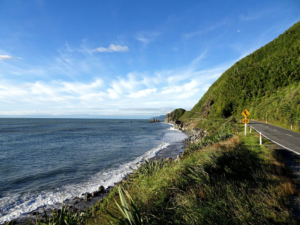 Great Coast Road entlang der Westküste Neuseeland