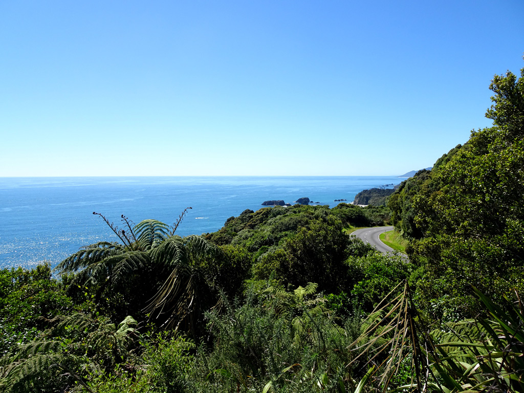 Great Coast Road an der neuseeländischen Westküste