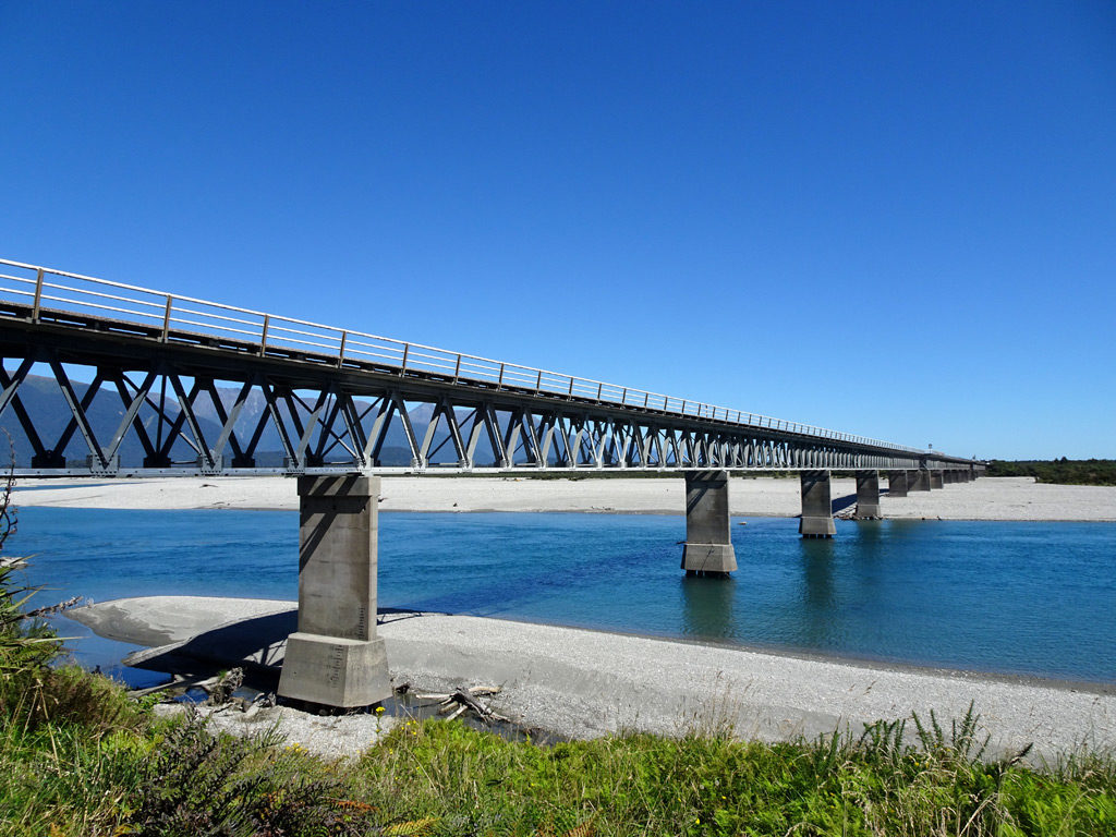 Die längste One Lane Bridge in Neuseeland