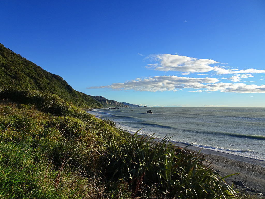 Blick auf die Tasmansee an der Westküste Neuseeland