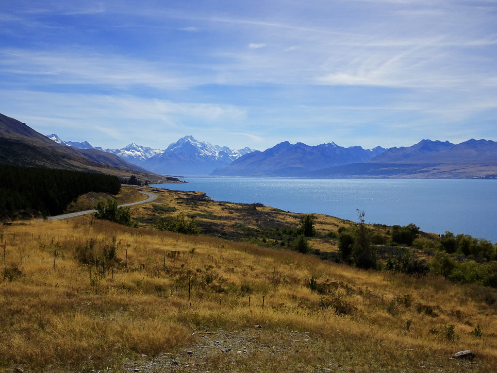 Peter's Lookout am Lake Pukaki mit Blick auf den Mount Cook