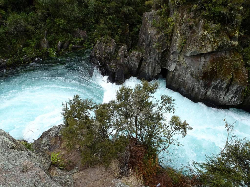Aratiatia Rapids, eine vielbesuchte Sehenswürdigkeit am Lake Taupo
