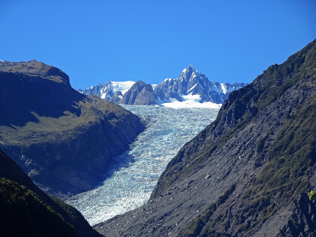 Fox Glacier, vom Fox Glacier Viewpoint, Südinsel Neuseeland 