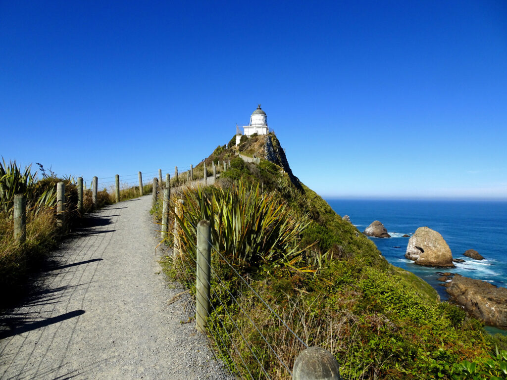 Nugget Point Lighthouse in den Catlins Neuseeland