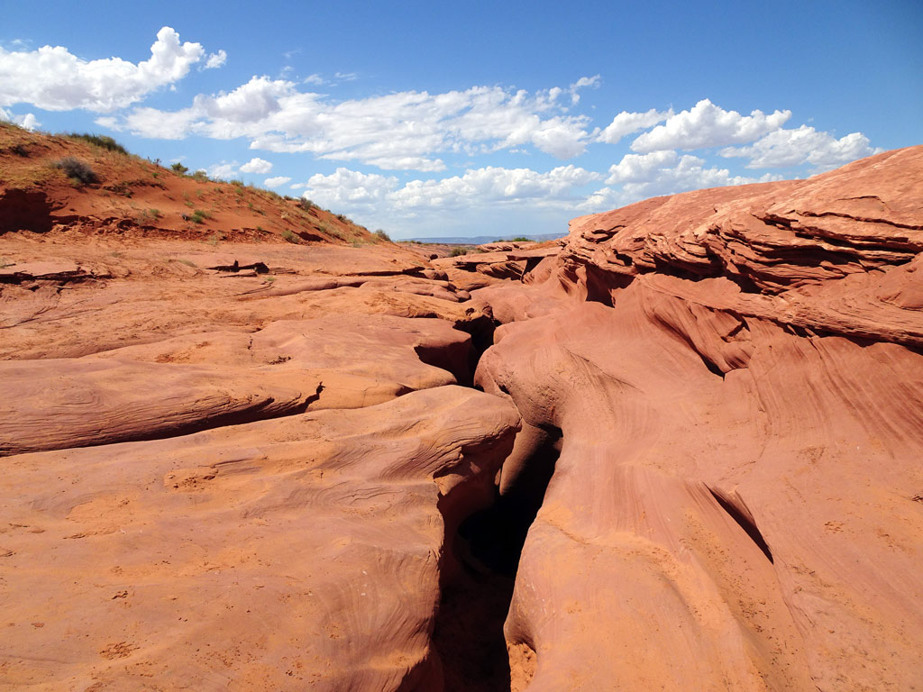 Ein Felsspalt im Navajo Nations Reservation Page, Arizona