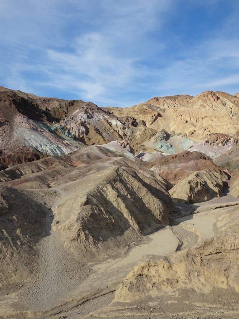 Artists Palette, farbige Hügel im Death Valley, Südwesten der USA