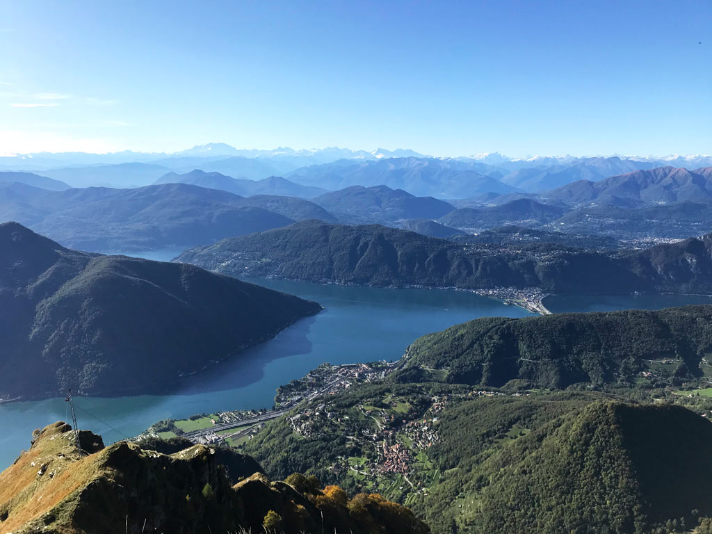 Ausblick vom Monte Generoso auf den Lago di Lugano