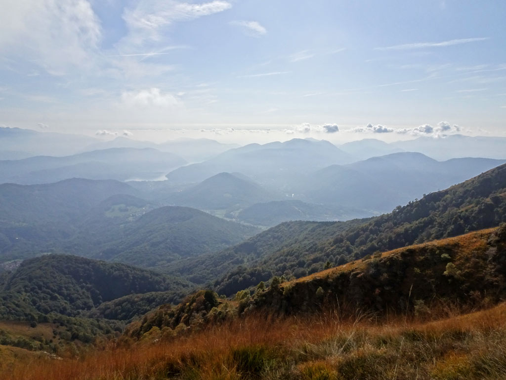 Ausblick vom Monte Lema, Herbstausflug Tessin 