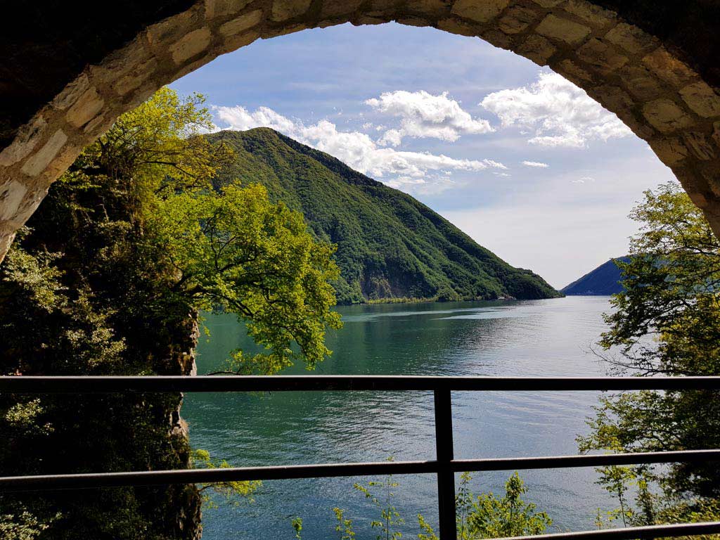 Zwischenstopp auf dem Olivenweg in Lugano, Tessin 