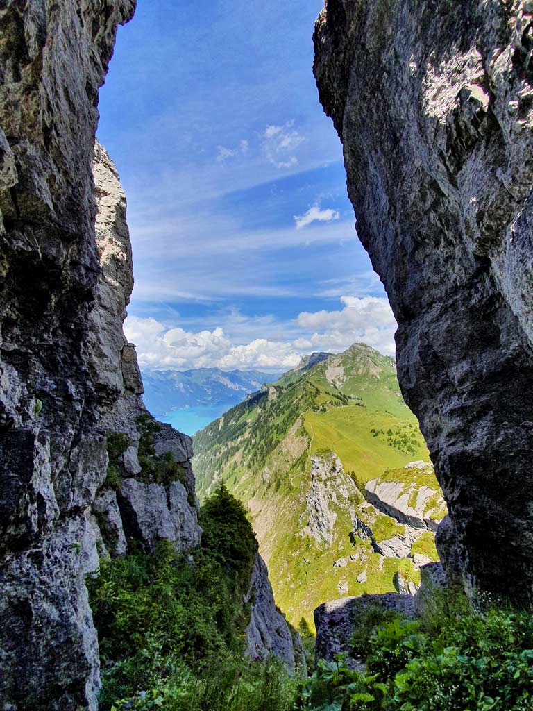 Aussichtspunkt am Oberberghorn mit Sicht auf das Loucherhorn