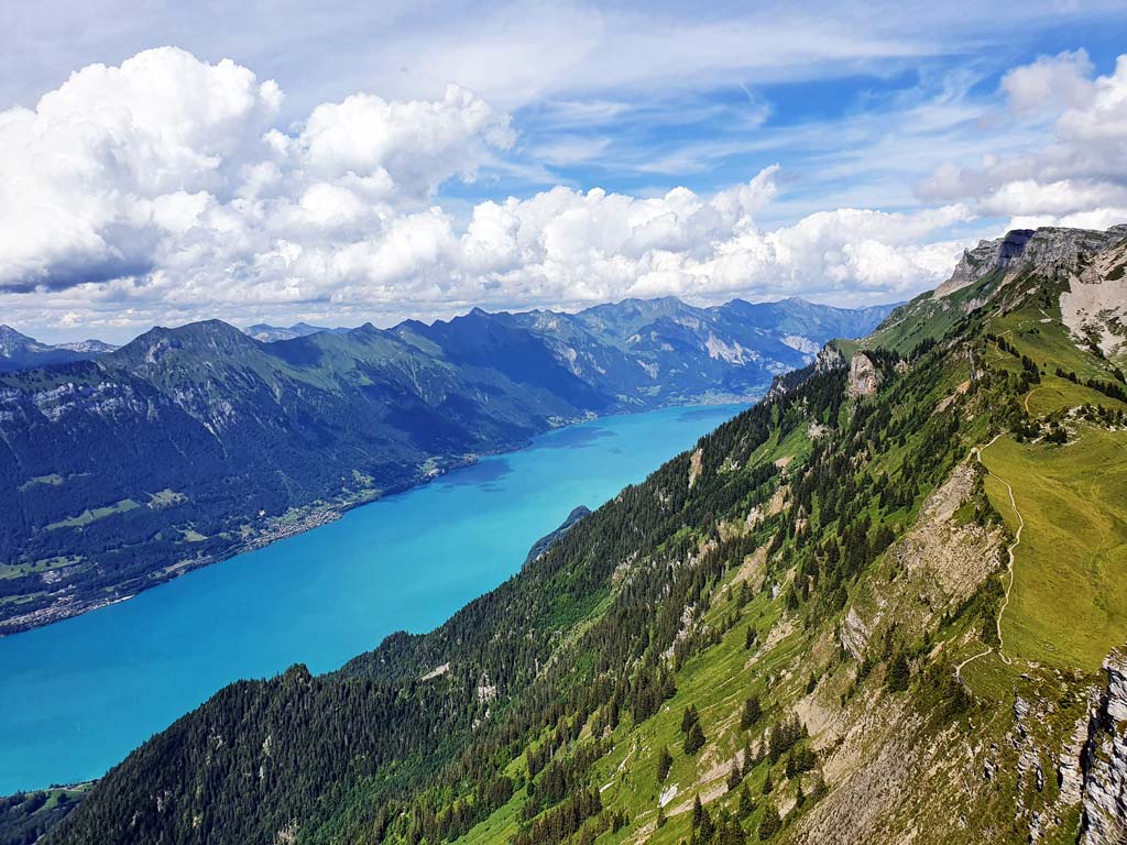 Ausblick vom Oberberghorn auf den Brienzersee, Schynige Platte Wanderung 
