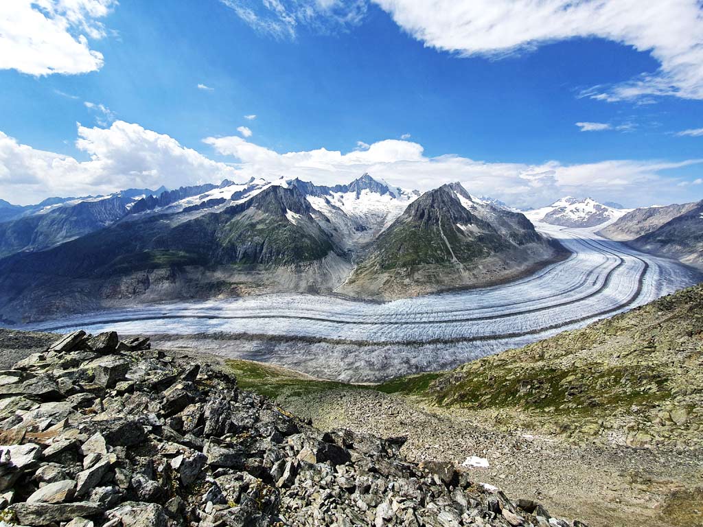 Die schönsten Orte der Schweiz, da zählt der wundervolle Aletschgletscher auf jeden Fall dazu