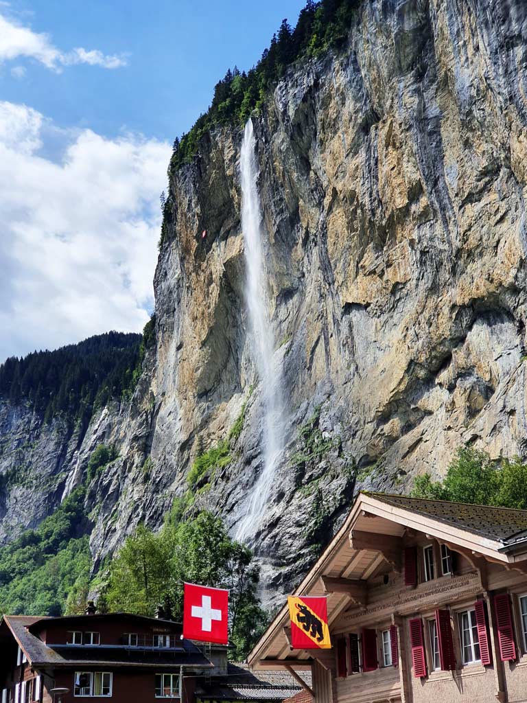 Staubbachfall in Lauterbrunnen, Berner Oberland Sehenswürdigkeiten