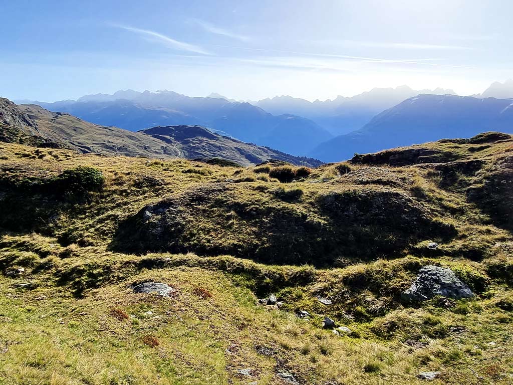 Aletschgletscher Aussichtspunkt Moosfluh: Blick auf die umliegenden Berge