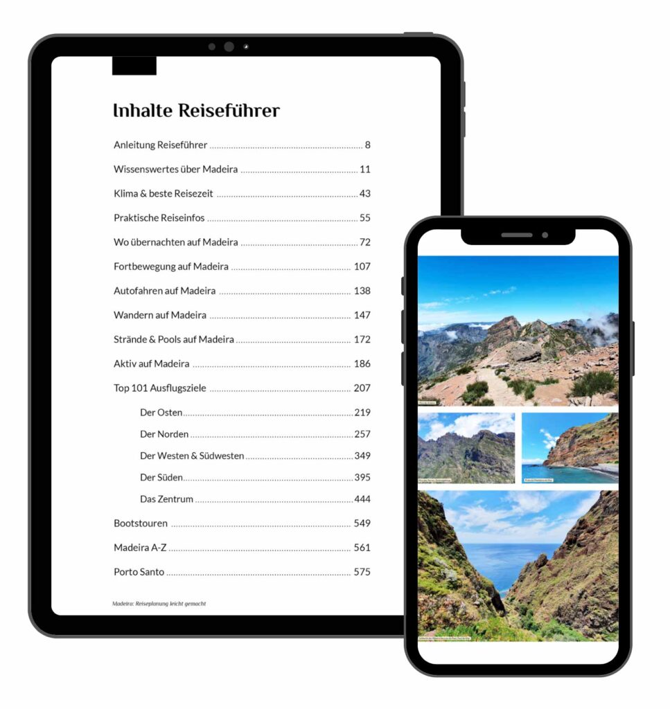 Madeira Reiseführer PDF ebook von Part-Time Travel Reiseblog: Inhaltsverzeichnis alle Themen des Madeira Reiseführer PDF im Überblick