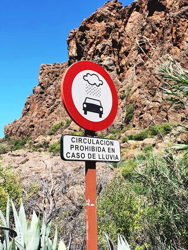 Auto mieten Gran Canaria: Fahrverbot bei Regen auf Gran Canaria