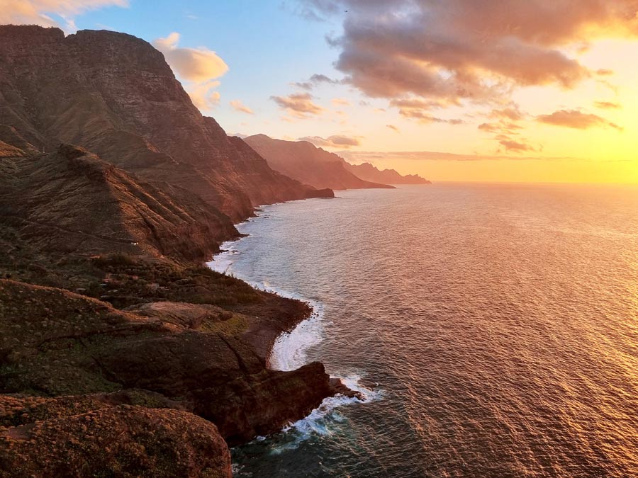 Gran Canaria schönste Orte: Sonnenuntergang über der Nordwestküste in Agaete