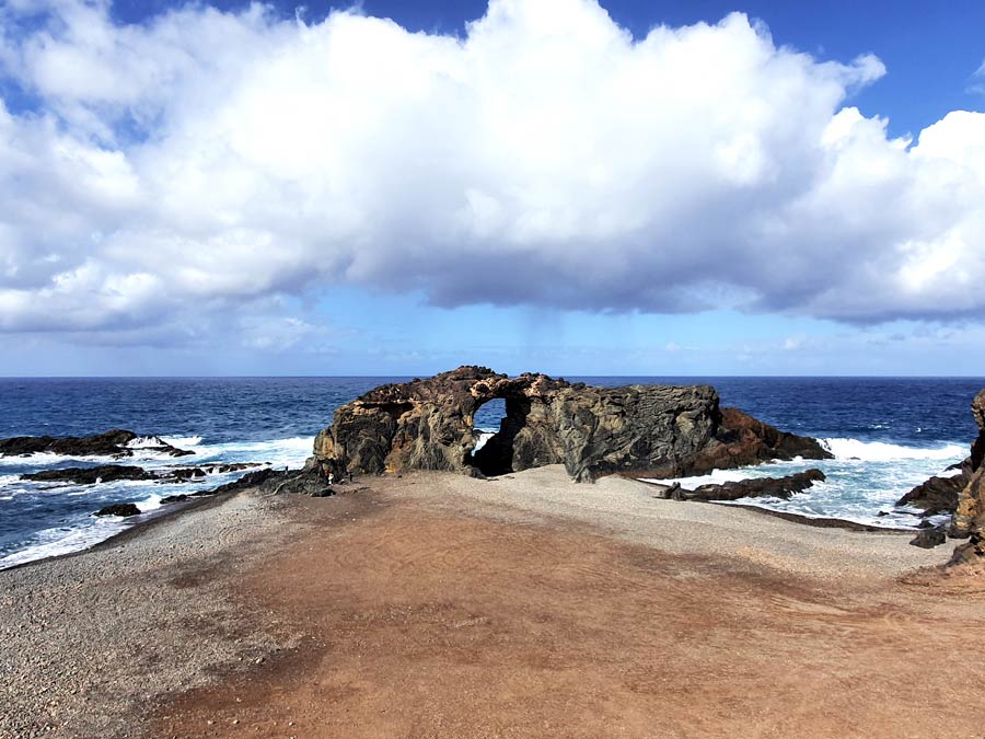 Fuerteventura im Winter Erfahrungen Klima: Regenschauer ziehen von Atlantik in Richtung Küste