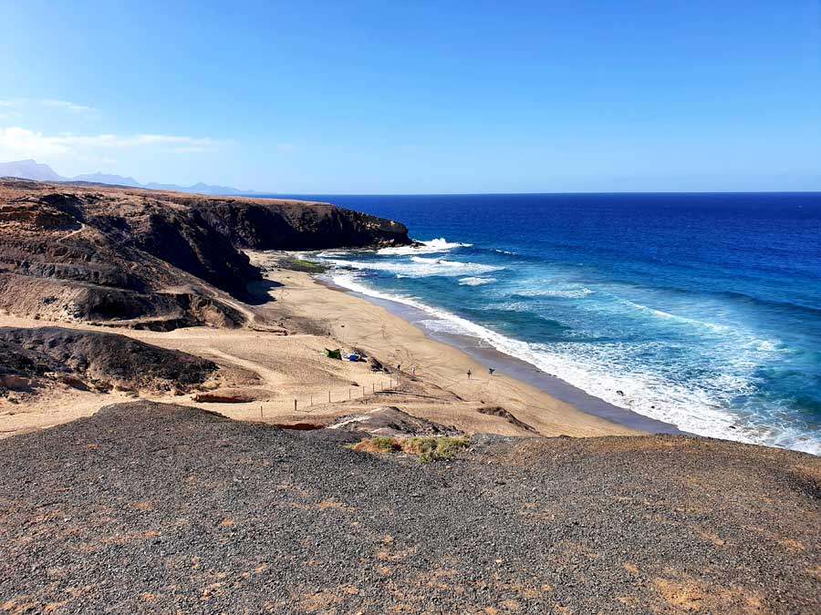 Fuerteventura Aktivitäten Surfen - was tun auf Fuerteventura: Ruhiger Surferstrand in La Pared