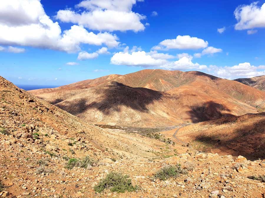 Fuerteventura Aussichtspunkte: Ausblick vom Mirador Risco de las Peñas Richtung Vega de Rio Palmas